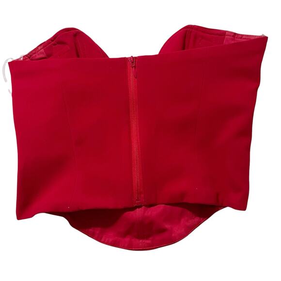 House of CB Women’s Red Strapless Plunge Corset Top Size‎ Large - Picture 8 of 12